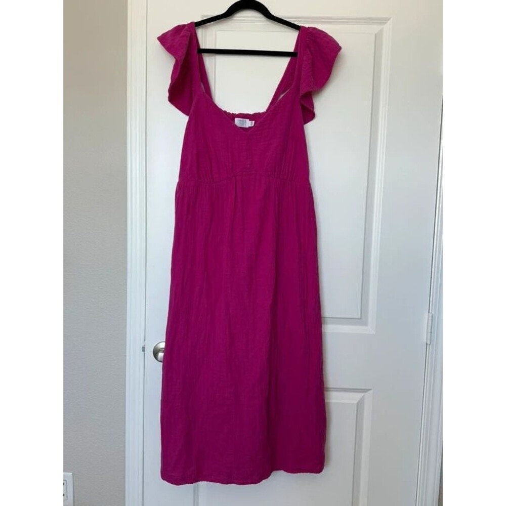 100% Cotton Magenta Maxi Dress XXXL / 22